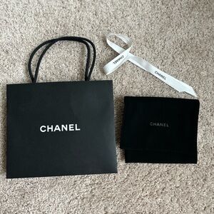 Chanel Black Gift Bag and Pouch